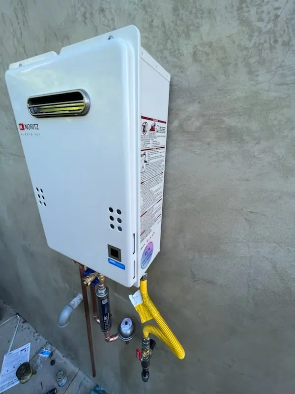 Tankless water heater installation for Finley homes