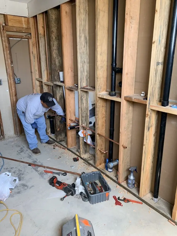 Commercial rough-in plumbing for Trenchless Sewer Repair in Finley